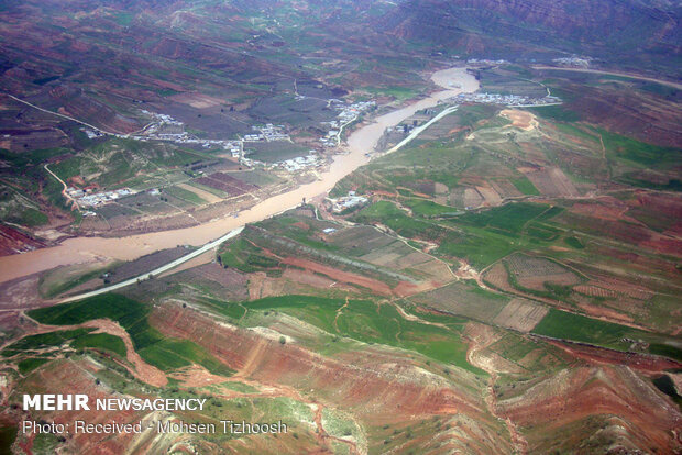 جدیدترین تصاویر هوایی از مناطق سیل زده پلدختر‎