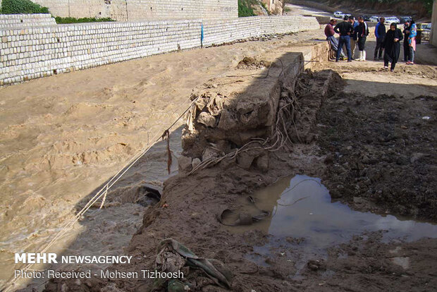 خسارت سیلاب به منازل در خرم آباد