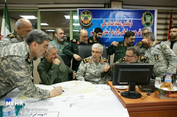 Armed Forces officials’ meeting for flood-hit Lorestan prov.