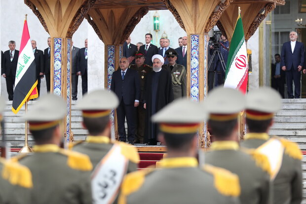 روحاني يسقبل رئيس مجلس الوزراء العراقي