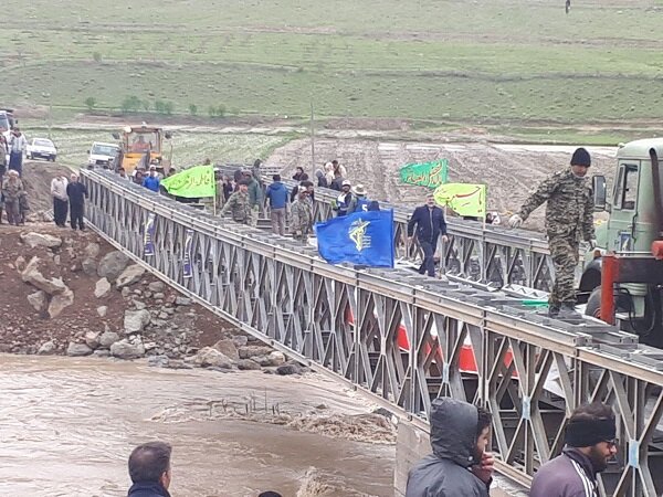 پل اضطراری علی‌آباد گروس افتتاح شد