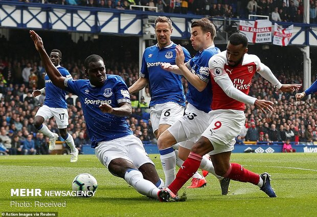 دیدار تیم های فوتبال اورتون و آرسنال‎