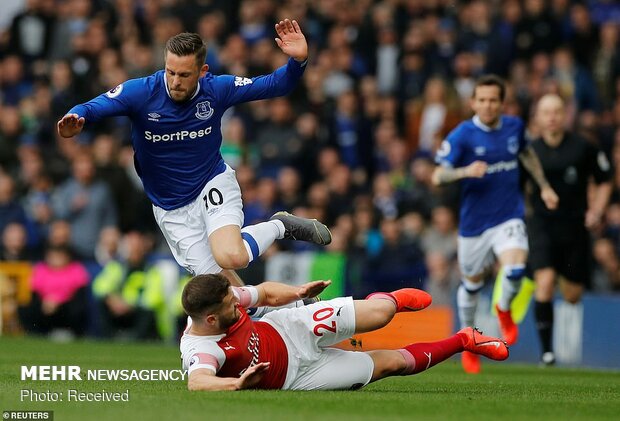 دیدار تیم های فوتبال اورتون و آرسنال‎