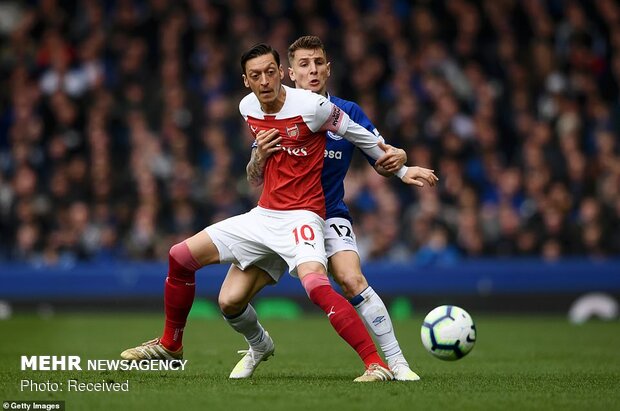 دیدار تیم های فوتبال اورتون و آرسنال‎