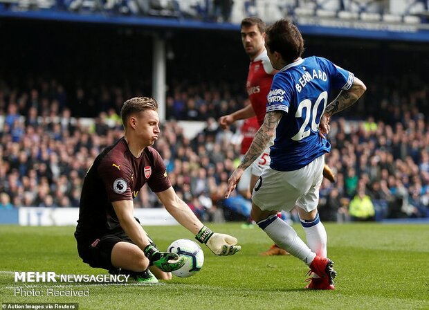 دیدار تیم های فوتبال اورتون و آرسنال‎