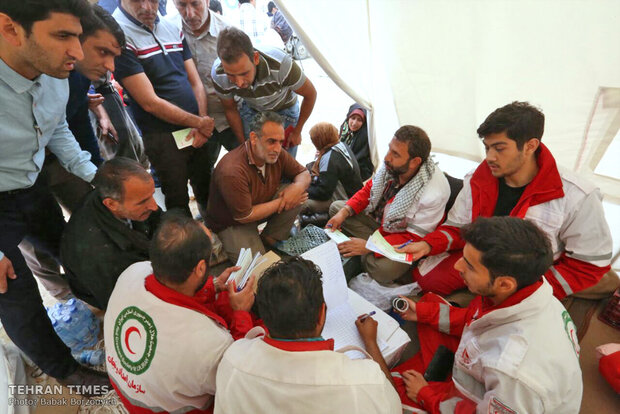 The Iranian Red Crescent Society's aid to flood victims