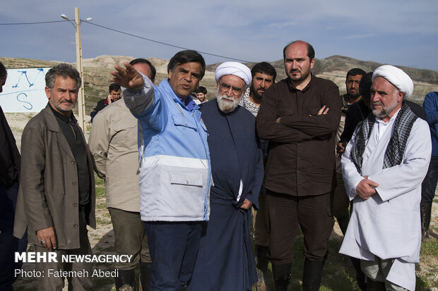 Custodian of Astan-e Quds Razavi visits flood-hit areas in Pol-e Dokhtar