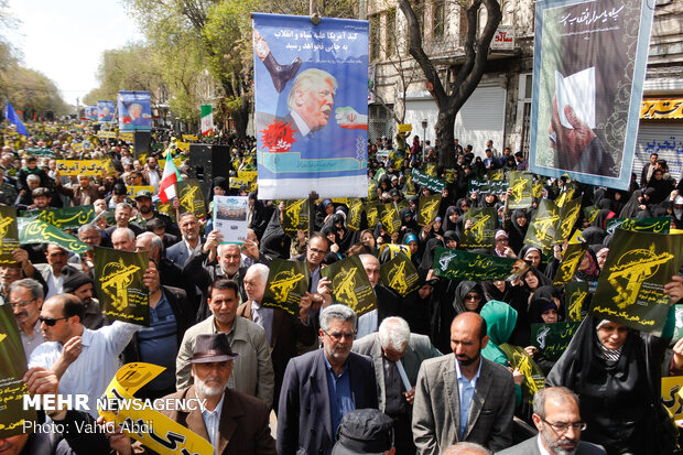 راهپیمایی مردم تبریز در حمایت از سپاه پاسداران انقلاب اسلامی‎