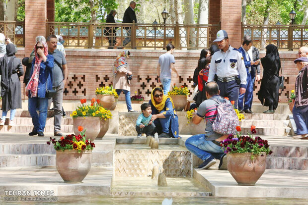 A spring day at Iranian Art Museum Garden  