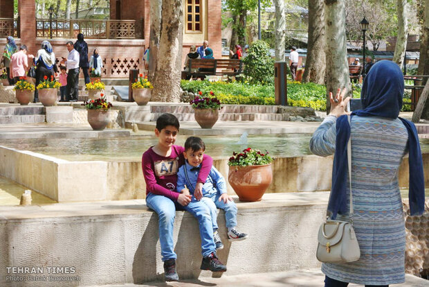 A spring day at Iranian Art Museum Garden  