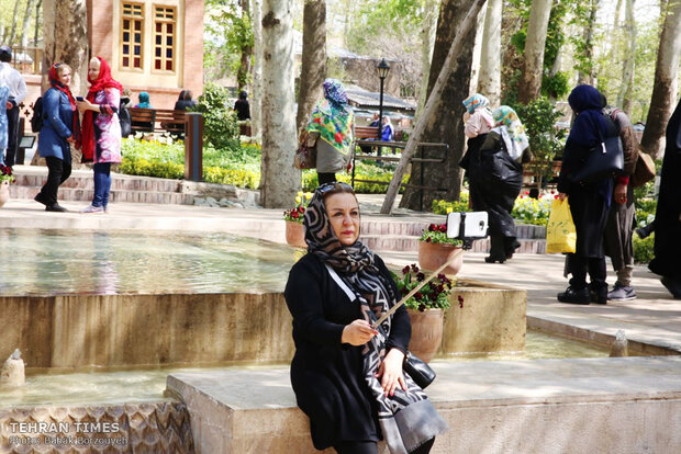 A spring day at Iranian Art Museum Garden  