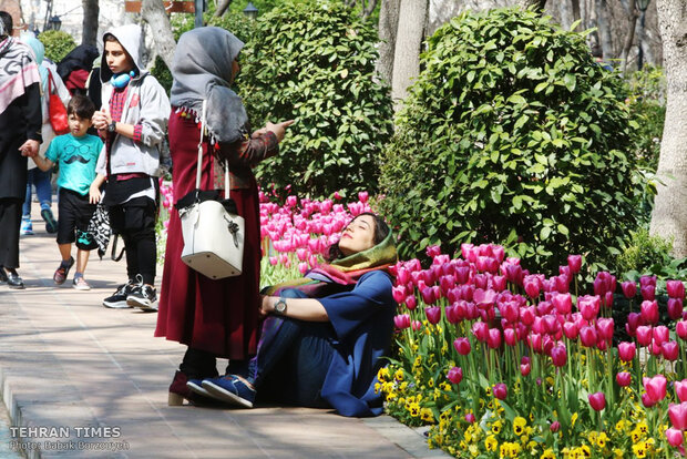 A spring day at Iranian Art Museum Garden  