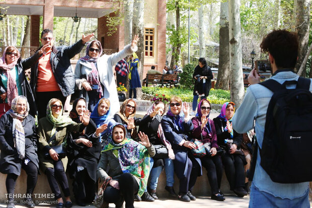 A spring day at Iranian Art Museum Garden  