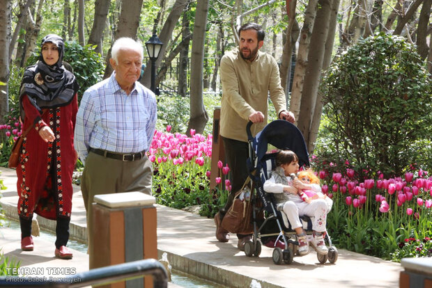 A spring day at Iranian Art Museum Garden  