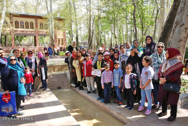 A spring day at Iranian Art Museum Garden  