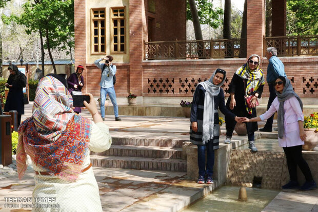 A spring day at Iranian Art Museum Garden  