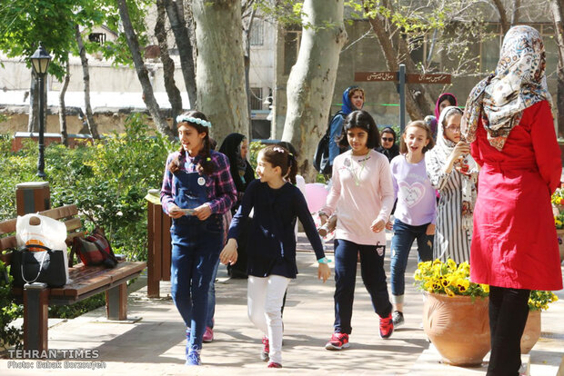 A spring day at Iranian Art Museum Garden  