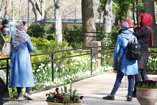 A spring day at Iranian Art Museum Garden  