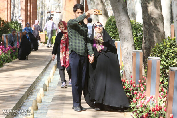 A spring day at Iranian Art Museum Garden  