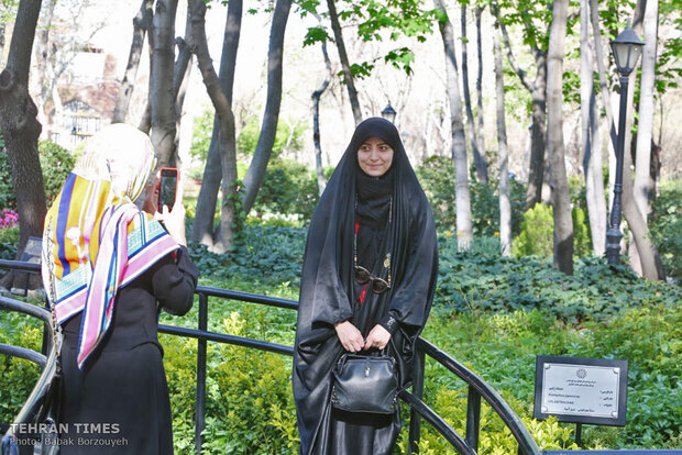 A spring day at Iranian Art Museum Garden  