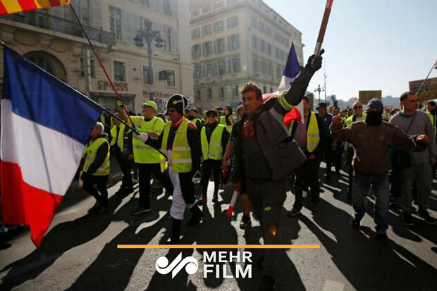 فرانس میں  پیلی جیکٹ والوں کے احتجاج کا 23 واں ہفتہ 
