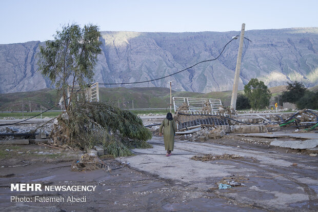  خانه تخریب شده کرمپور در روستای چم گرداب شهرستان پلدختر