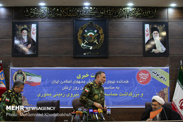 Presser of Army Ground Force Cmdr. Heidari