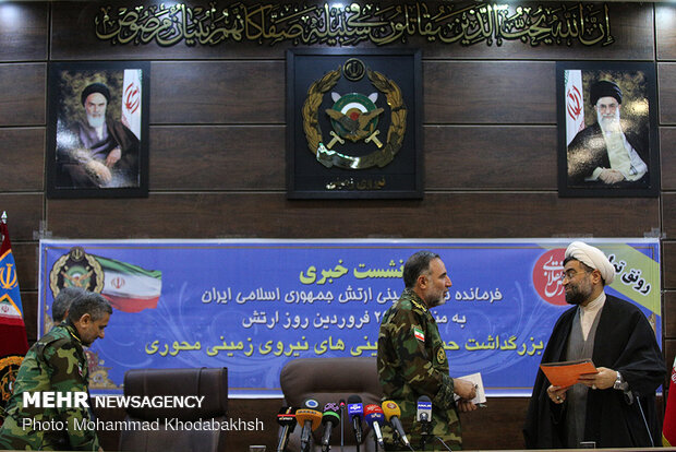 Presser of Army Ground Force Cmdr. Heidari