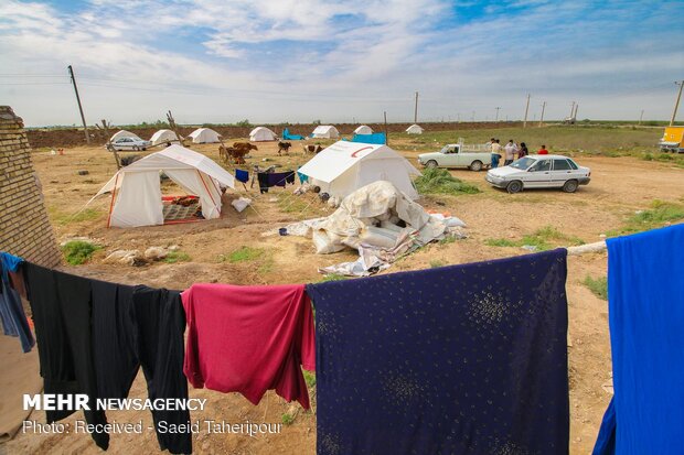 اقدامات گروهای جهادی شهرستان دیلم در روستای سیل زده دغاغله صفاک شهر ملاثانی