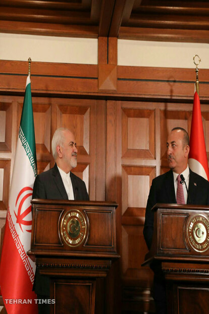 Zarif meets with Cavusoglu, Sentop in Ankara