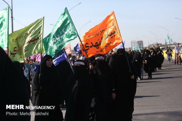 پیاده روی مردمی نیمه شعبان در قم‎