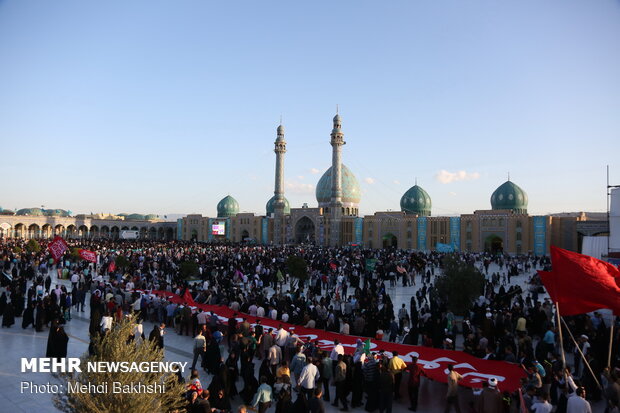 پیاده روی مردمی نیمه شعبان در قم‎