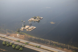 Aerial photos of flood-hit areas in Khuzestan, Lorestan provinces