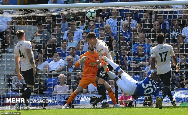 دیدار تیم های فوتبال اورتون و منچستریونایتد‎