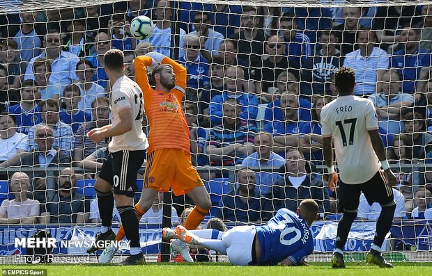 دیدار تیم های فوتبال اورتون و منچستریونایتد‎