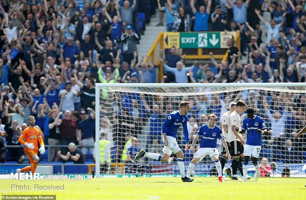 دیدار تیم های فوتبال اورتون و منچستریونایتد‎