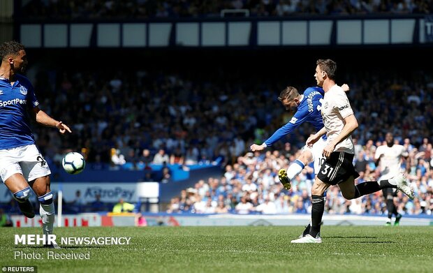 دیدار تیم های فوتبال اورتون و منچستریونایتد‎