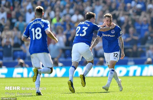 دیدار تیم های فوتبال اورتون و منچستریونایتد‎