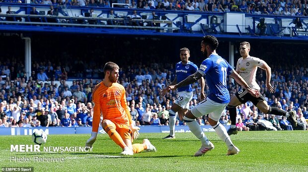 دیدار تیم های فوتبال اورتون و منچستریونایتد‎