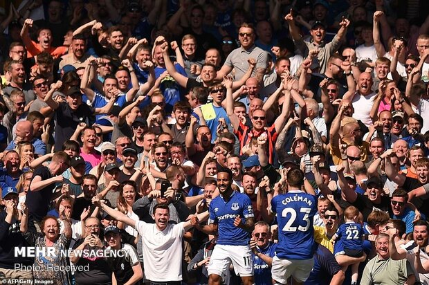 دیدار تیم های فوتبال اورتون و منچستریونایتد‎