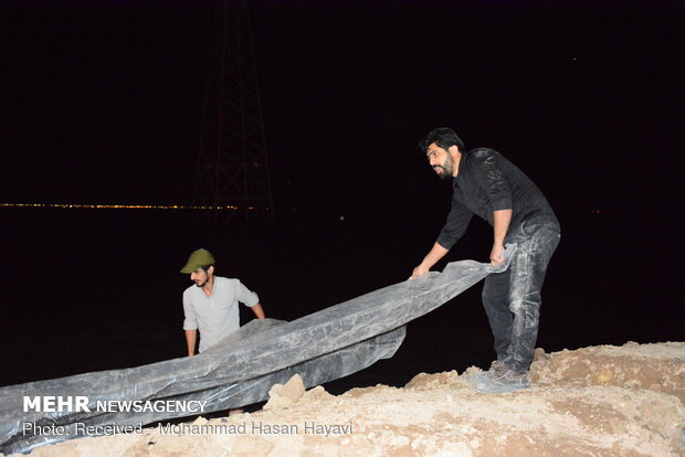 احداث سیل بند در جاده آبادان ماهشهر