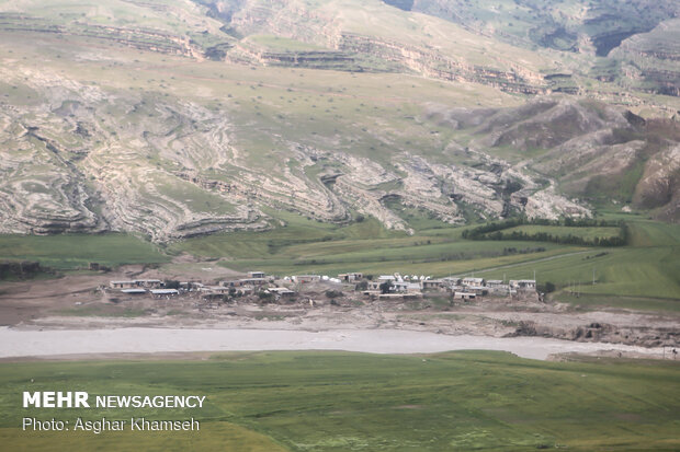 Aerial photos of flood-hit areas in Khuzestan, Lorestan provinces