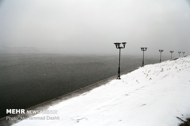 Ardebil covered in snow