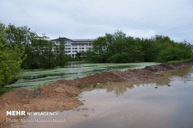 Estil Lagoon overflows due to heavy rain