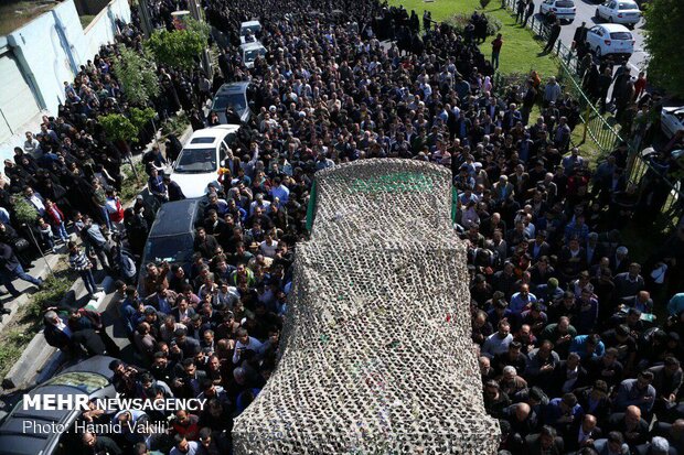 Funeral procession of martyred defender of holy shrine ‘Majid Ghorbankhani’