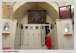 An interior view of Sarpulak Bathhouse in downtown Tehran