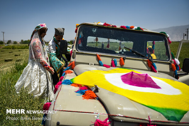 Traditional wedding ceremony of nomads in Fars province