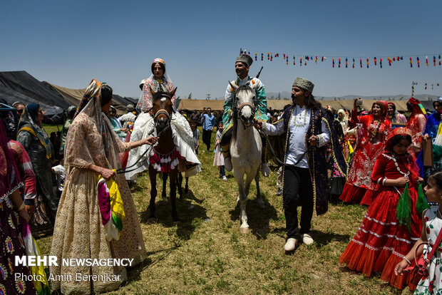 Traditional wedding ceremony of nomads in Fars province