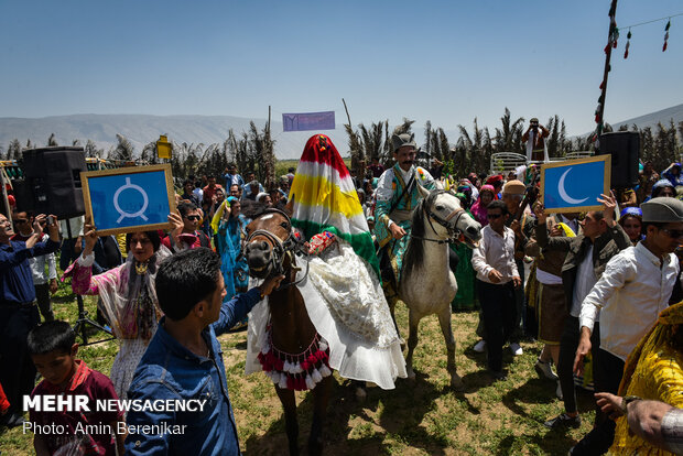 Traditional wedding ceremony of nomads in Fars province