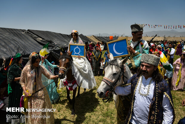 Traditional wedding ceremony of nomads in Fars province